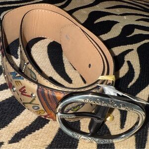 Brighton Fashionista Tab  and Black Belt with Silver Buckle